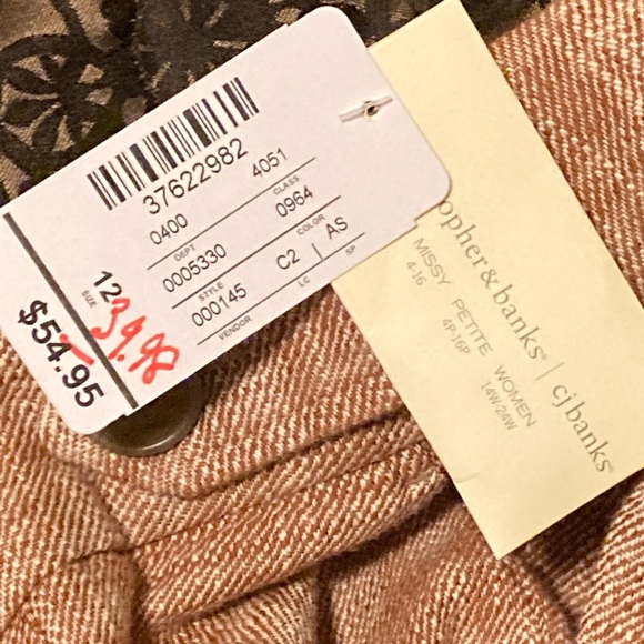 Christopher & Banks Women’s Relaxed Fit High Rise Trousers/Pants - Picture 3 of 3